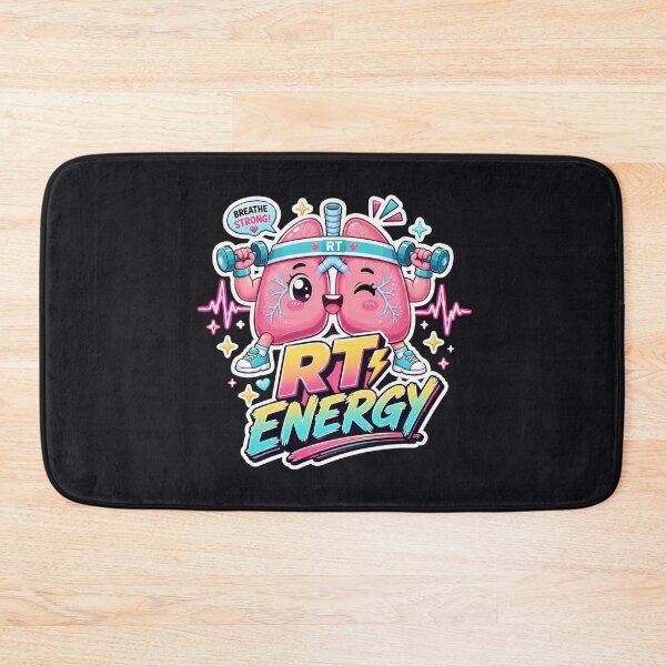 Item preview, RT ENERGY Kawaii Respiratory Therapist Lungs Mascot Sticker | Cute RT Workout Cartoon Nurse Gift designed and sold by ClinicalHubs.
