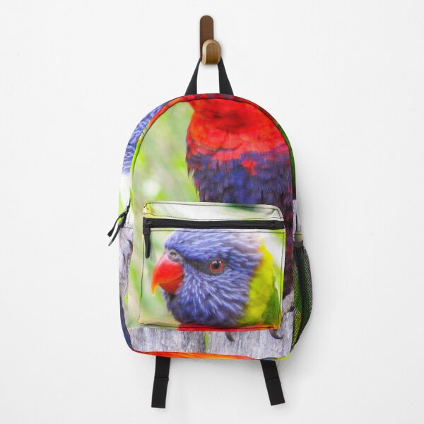 Item preview, A Pair of Rainbow Lorikeets | Vibrant Native Australian Parrots Wildlife Bird Art designed and sold by Ross.A.Campbell.