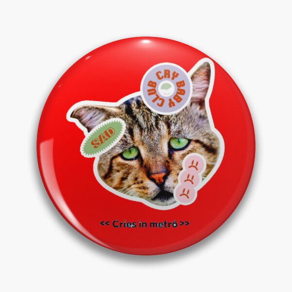 Item preview, Cries In Metro Sad Cat Meme Pop Art designed and sold by GenZFashion000.