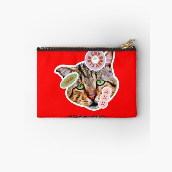 Item preview, Cries In Metro Sad Cat Meme Pop Art designed and sold by GenZFashion000.