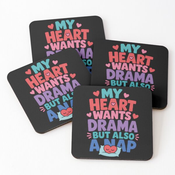 Item preview, My Heart Wants Drama But Also A Nap Funny Quote designed and sold by TeeTimeTreasure.