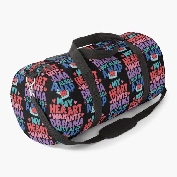 Item preview, My Heart Wants Drama But Also A Nap Funny Quote designed and sold by TeeTimeTreasure.