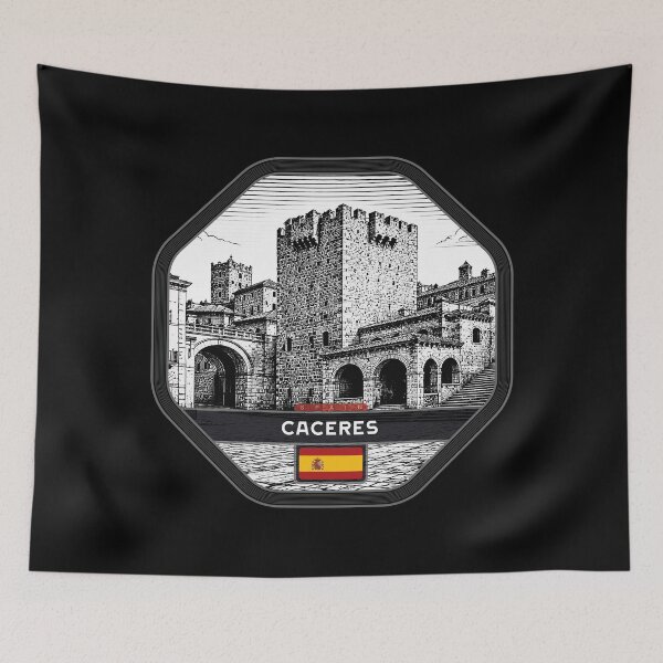 Item preview, Caceres Spain Linocut Style  designed and sold by Thistle-TShop.