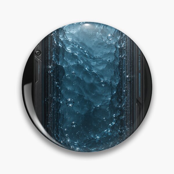 Item preview, Transparent Water Core Laptop - Futuristic Liquid Panel Decal designed and sold by Extravanganzza.