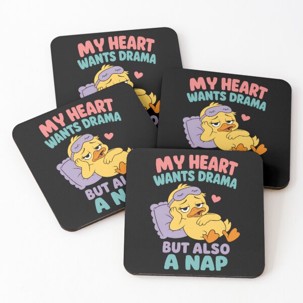 Item preview, My Heart Wants Drama But Also A Nap Funny Duck designed and sold by TeeTimeTreasure.