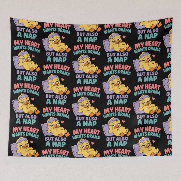 Item preview, My Heart Wants Drama But Also A Nap Funny Duck designed and sold by TeeTimeTreasure.