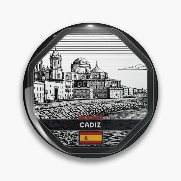 Item preview, Cadiz Spain Linocut Style  designed and sold by Thistle-TShop.