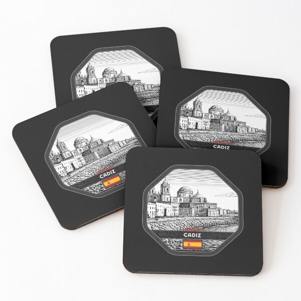 Item preview, Cadiz Spain Linocut Style  designed and sold by Thistle-TShop.