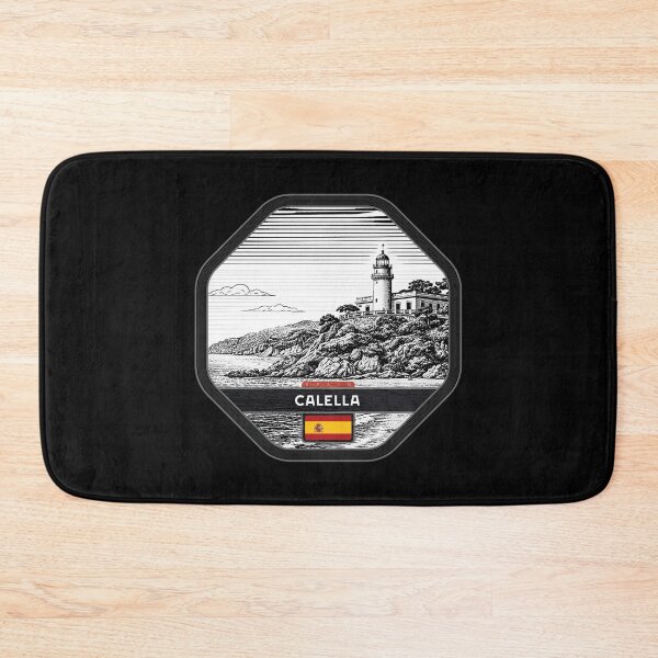 Aperçu de l'œuvre Style de linogravure Calella Spain créée et vendue par Thistle-TShop.