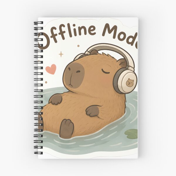 Item preview, Cute Capybara Offline Mode Sticker | Chill Vibes designed and sold by veralchhaya.