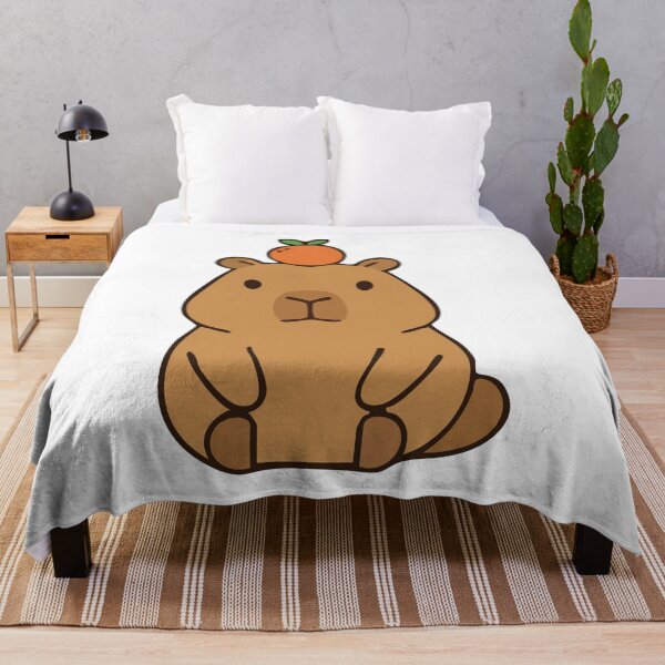 Item preview, Cute Capybara with Orange designed and sold by KrisGraphic45.