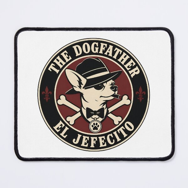 Item preview, The Dogfather Chihuahua - El Jefecito Vintage Mafia Badge Father's Day Gift designed and sold by Breed And Build.