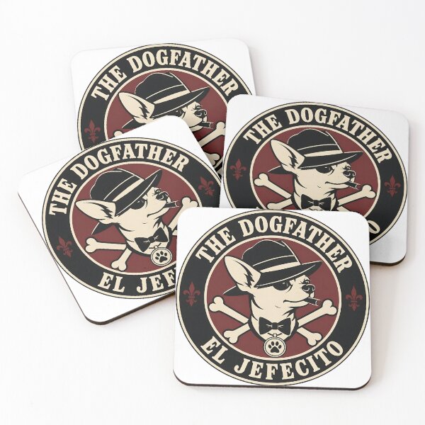 Item preview, The Dogfather Chihuahua - El Jefecito Vintage Mafia Badge Father's Day Gift designed and sold by Breed And Build.