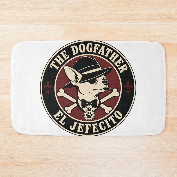 Item preview, The Dogfather Chihuahua - El Jefecito Vintage Mafia Badge Father's Day Gift designed and sold by Breed And Build.