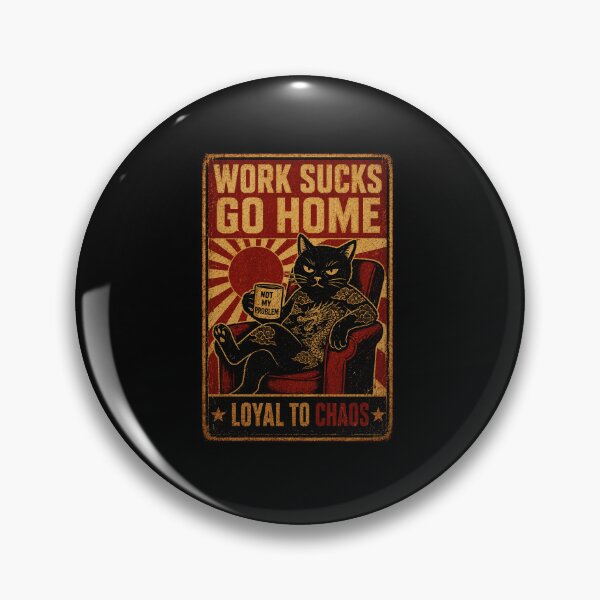 Item preview, Work Sucks Go Home Grumpy Cat Retro Office Humor Poster designed and sold by Modaozushi216.