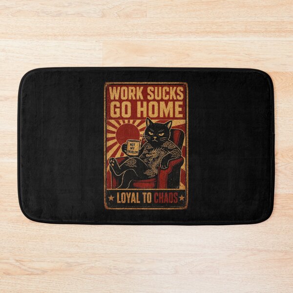 Item preview, Work Sucks Go Home Grumpy Cat Retro Office Humor Poster designed and sold by Modaozushi216.