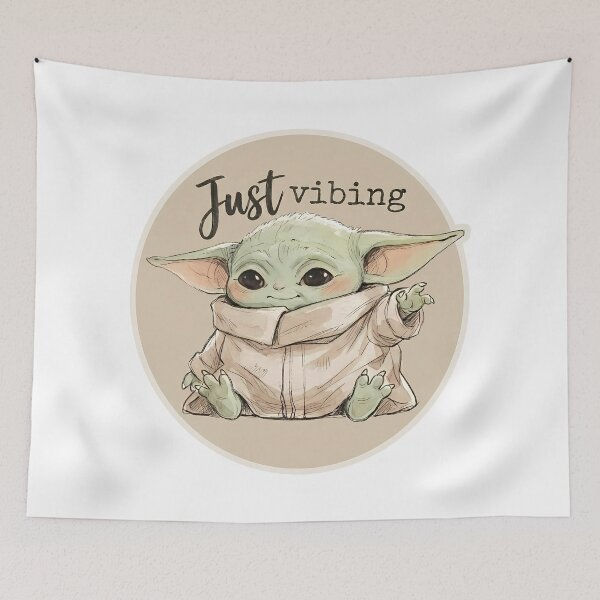 Item preview, BABY YODA JUST VIBING designed and sold by LIS AND MELIVERSO.
