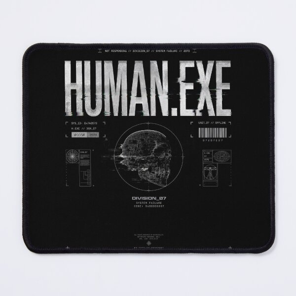 Item preview, Human.exe | Glitch Error Cyber Futuristic T-Shirt Design designed and sold by Macro Orbit.