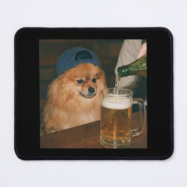 Item preview, Funny Pomeranian Drinking Beer designed and sold by ascribbler19.
