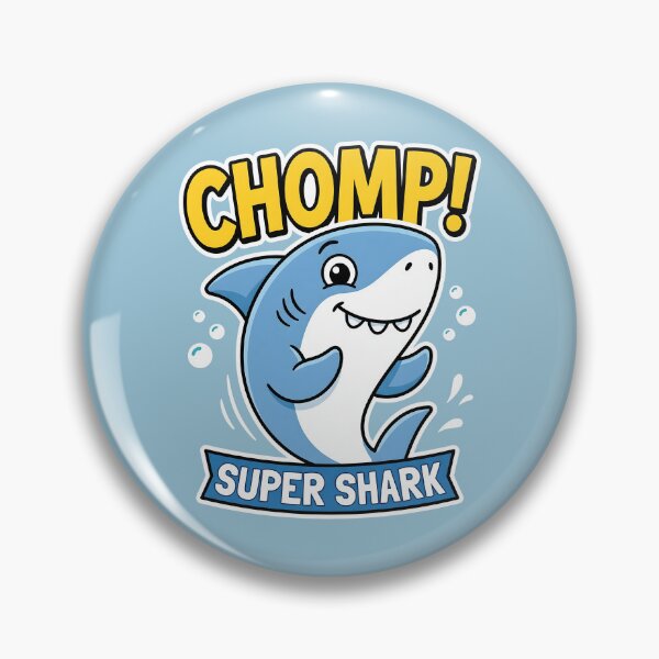 Item preview, Super Shark Chomp Cute Ocean Animal designed and sold by SplashTastic.