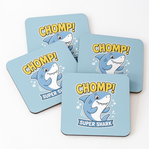 Item preview, Super Shark Chomp Cute Ocean Animal designed and sold by SplashTastic.