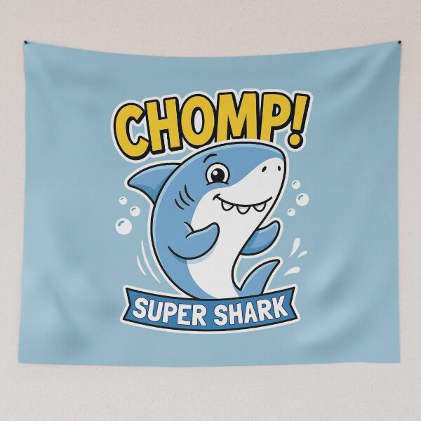 Item preview, Super Shark Chomp Cute Ocean Animal designed and sold by SplashTastic.