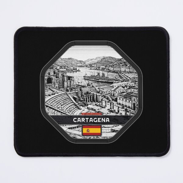 Item preview, Cartagena Spain Linocut Style designed and sold by Thistle-TShop.
