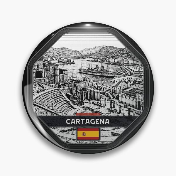 Item preview, Cartagena Spain Linocut Style  designed and sold by Thistle-TShop.