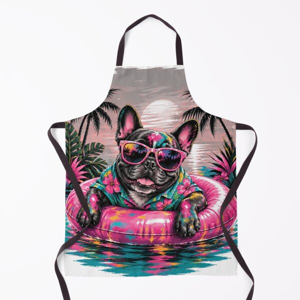Item preview, Cute French Bulldog Beach Float Tropical Art designed and sold by LakeishiaDeA.