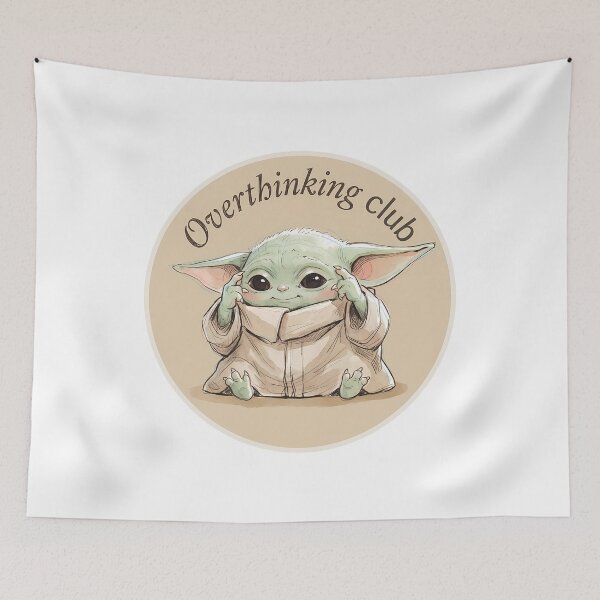 Item preview, BABY YODA OVERTHINKING CLUB designed and sold by LIS AND MELIVERSO.