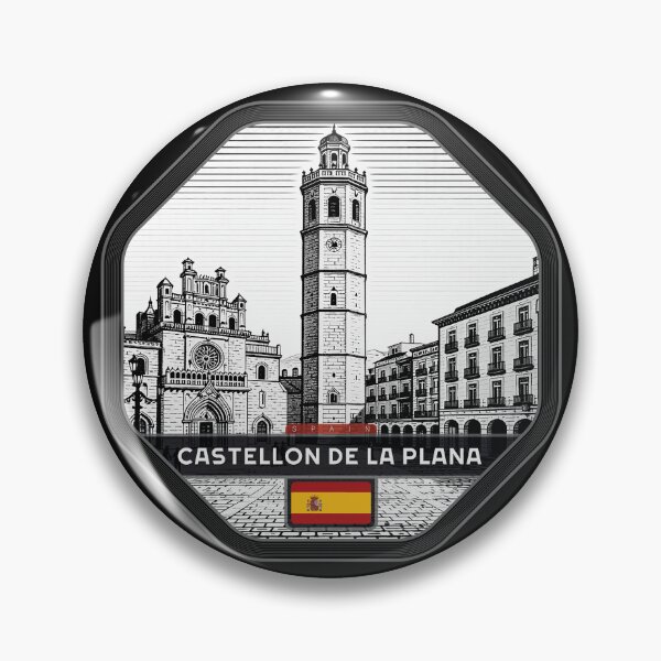 Item preview, Castellon de La Plana Spain Linocut Style  designed and sold by Thistle-TShop.