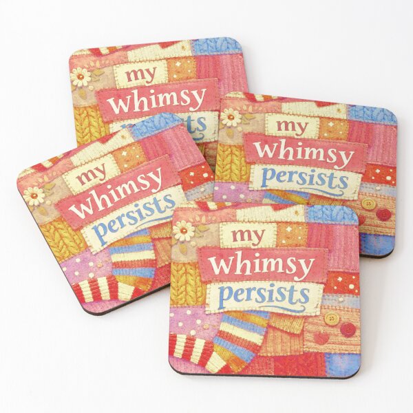 Item preview, My Whimsy Persists with a knitt-y background designed and sold by SeanTee.