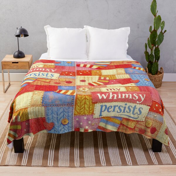Item preview, My Whimsy Persists with a knitt-y background designed and sold by SeanTee.