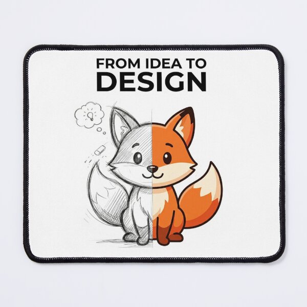 Item preview, From Idea To Design Fox Shirt Graphic Designer Gift Artist Fox Creative Designer Tee designed and sold by Sky-bully.