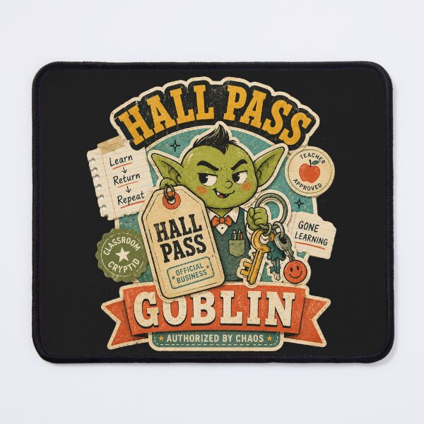 Item preview, Hall Pass Goblin — Authorized by Chaos designed and sold by StillWildink.