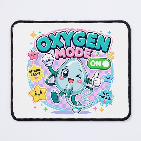 Item preview, OXYGEN MODE ON Cute Oxygen Mask Clock Design | Kawaii Respiratory Therapist Gift | Anime Medical Mascot Wall Clock | Healthcare Worker Decor designed and sold by ClinicalHubs.