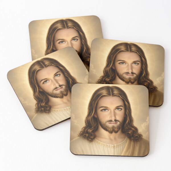 Item preview, Elegant Jesus Portrait Wall Art | Catholic Christian Home Decor Print designed and sold by FaithCreatives.
