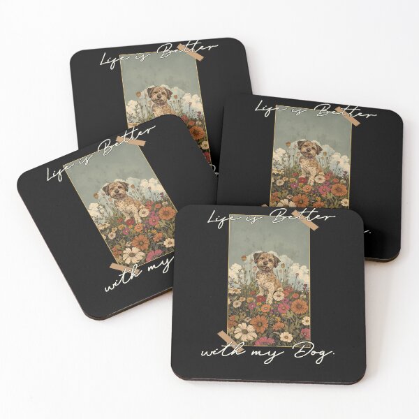 Item preview, Funny Aussiedoodle Life is Better Floral Cottagecore Mom Dad Kids designed and sold by rafaeltto.