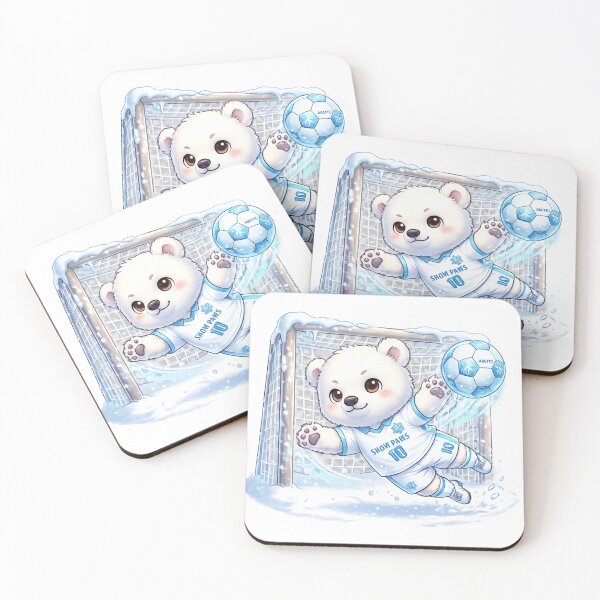 Item preview, Polar Bear Soccer Goalkeeper Kawaii Winter Animal Design designed and sold by josflo12.