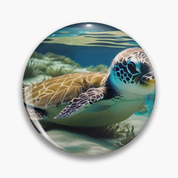 Item preview, Baby Sea Turtle Gliding Over Coral Reef designed and sold by CASASIS_MERCH.