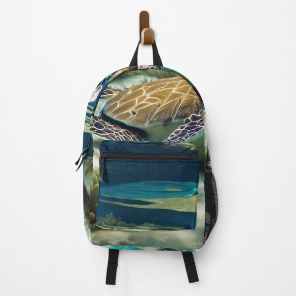 Item preview, Baby Sea Turtle Gliding Over Coral Reef designed and sold by CASASIS_MERCH.