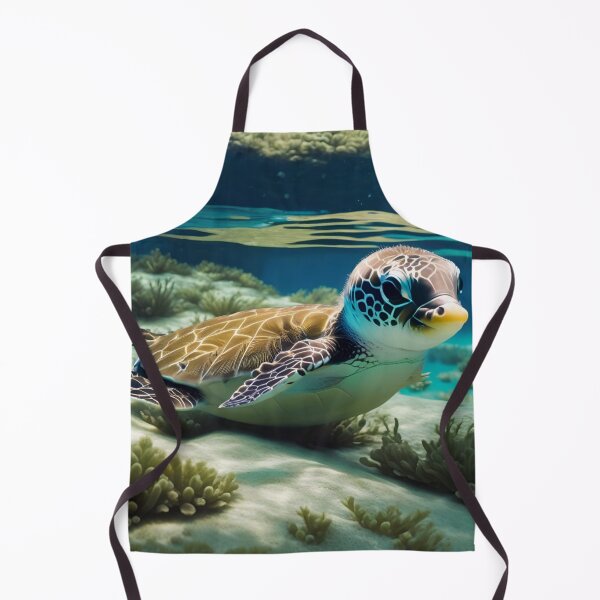 Item preview, Baby Sea Turtle Gliding Over Coral Reef designed and sold by CASASIS_MERCH.