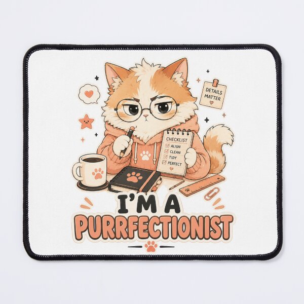 Item preview, I’m a Purrfectionist Cute Cat designed and sold by MoodCats.