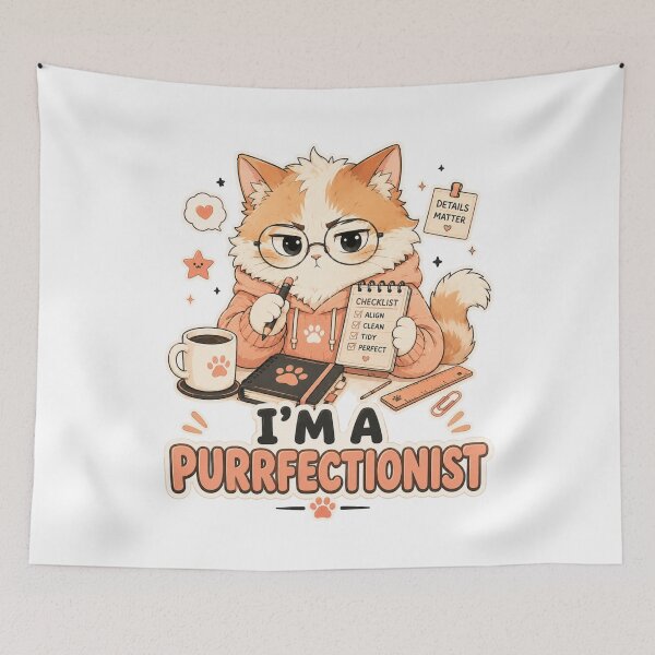 Item preview, I’m a Purrfectionist Cute Cat designed and sold by MoodCats.