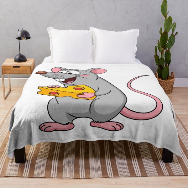 Item preview, Happy Cartoon Mouse Holding a Piece of Cheese designed and sold by KrisGraphic45.