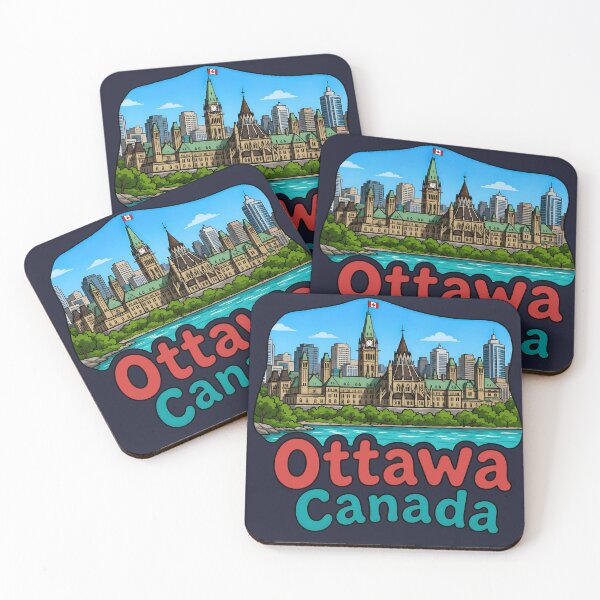 Item preview, Ottawa Ontario Canada Cute Cityscape Parliament  designed and sold by HowToCanadian.