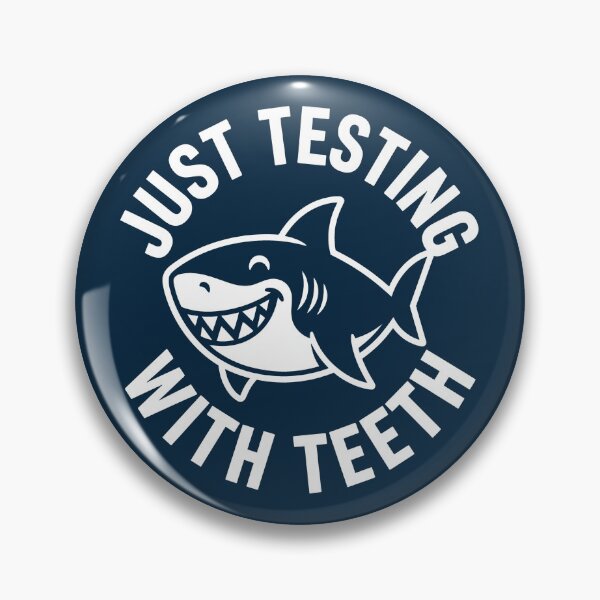 Item preview, Just Testing With Teeth Smiling Shark Wildlife designed and sold by SplashTastic.