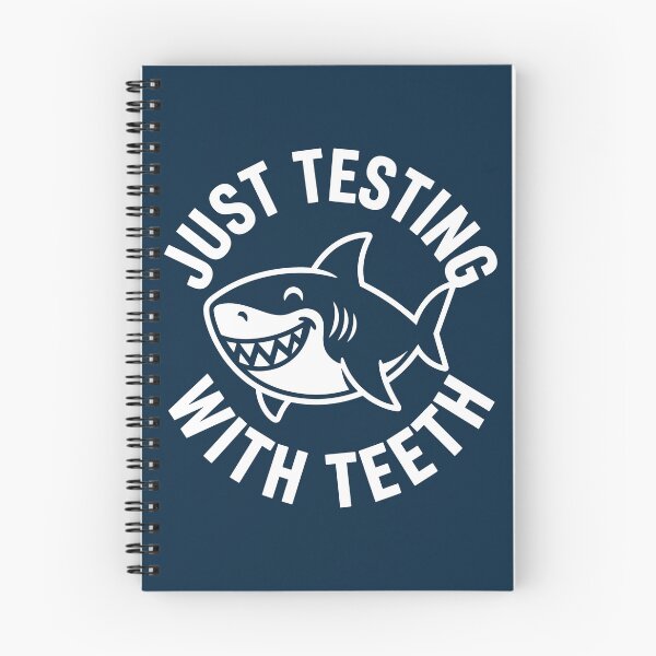 Item preview, Just Testing With Teeth Smiling Shark Wildlife designed and sold by SplashTastic.