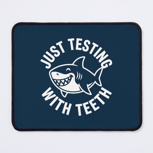 Item preview, Just Testing With Teeth Smiling Shark Wildlife designed and sold by SplashTastic.