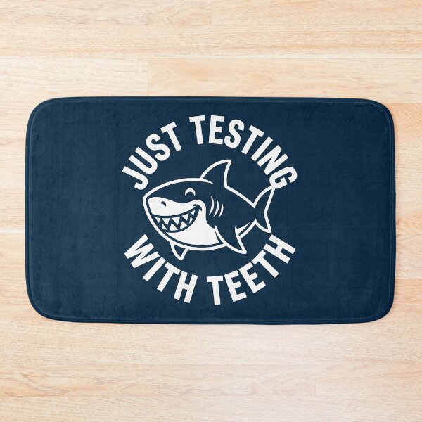 Item preview, Just Testing With Teeth Smiling Shark Wildlife designed and sold by SplashTastic.
